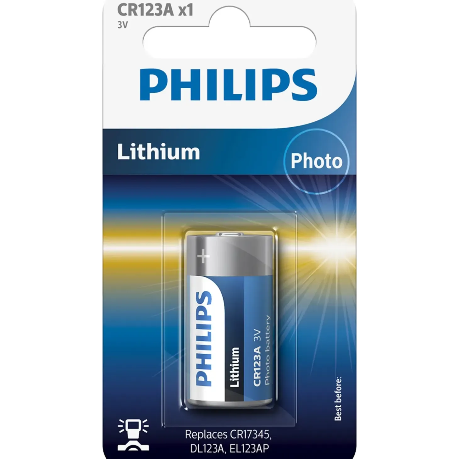 Philips Minicelle CR123A 1-blister batteri