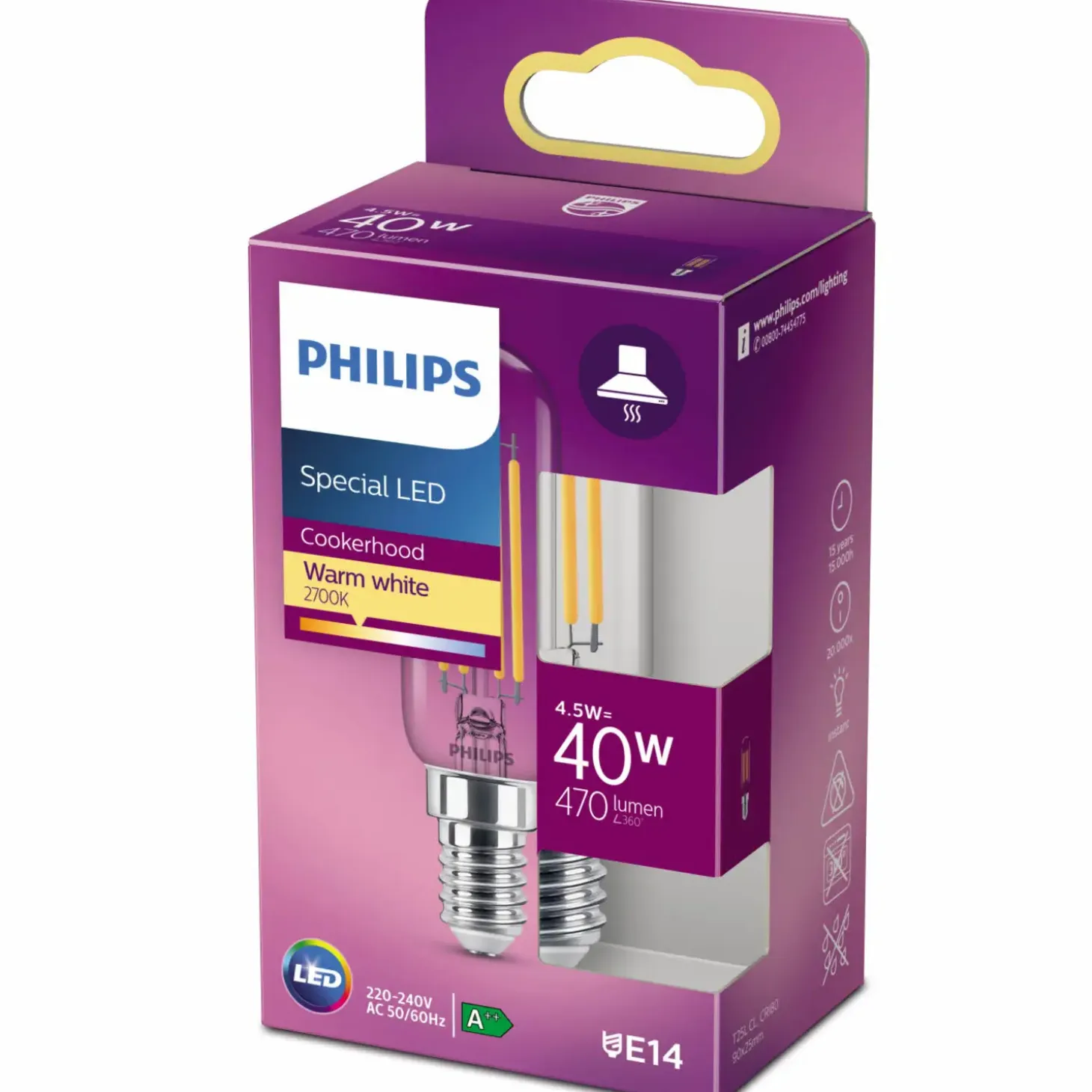 Philips Parfume LED pære E14 40W 1 pack
