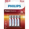 Philips Power alkaline LR03/AAA batteri 4 stk.