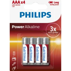 Philips Power alkaline LR03/AAA batteri 4 stk.