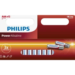 Philips Power Alkaline LR03/AAA batteri 12 stk.