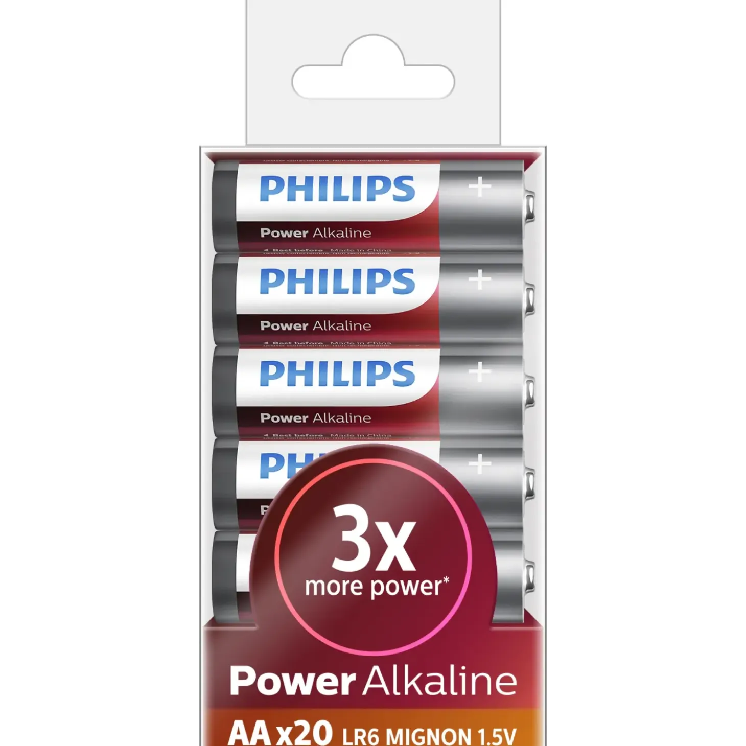 Philips Power alkaline LR6/AA batteri 20 stk.