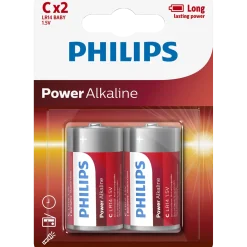 Philips Power Alkaline LR14 2-blister batteri