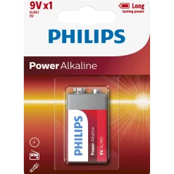 Philips Power Alkaline 6LR61/9V batteri 1 stk.