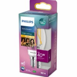 Philips Sceneswitch pære E14 40W klar 1 pack