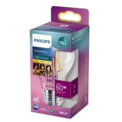 Philips Sceneswitch pære 60W klar 1 pack