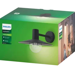 Philips Skua udendørs væglampe sort