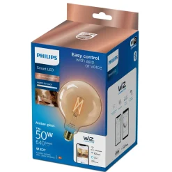 Philips Smart WiZ white LED pære E27 6,7W stor globe guld