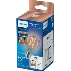 Philips Smart WiZ white LED pære E27 6,7W standard klar