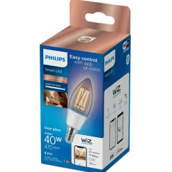 Philips Smart WiZ white LED pære E14 4,9W kerte klar