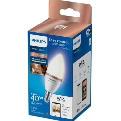 Philips Smart WiZ white LED pære E14 4,6W kerte mat
