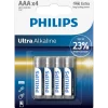 Philips Ultra alkaline LR03/AAA batteri 4 stk.