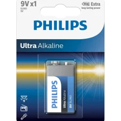 Philips Ultra alkaline 6LR61 batteri 1 stk.