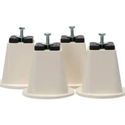 Plastfødder til varmepumpe med 50 mm bolte, Ø 105 mm