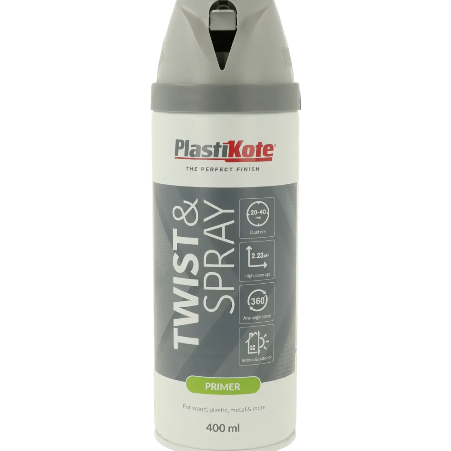 Plasti-Kote twist primer grå 400 ml