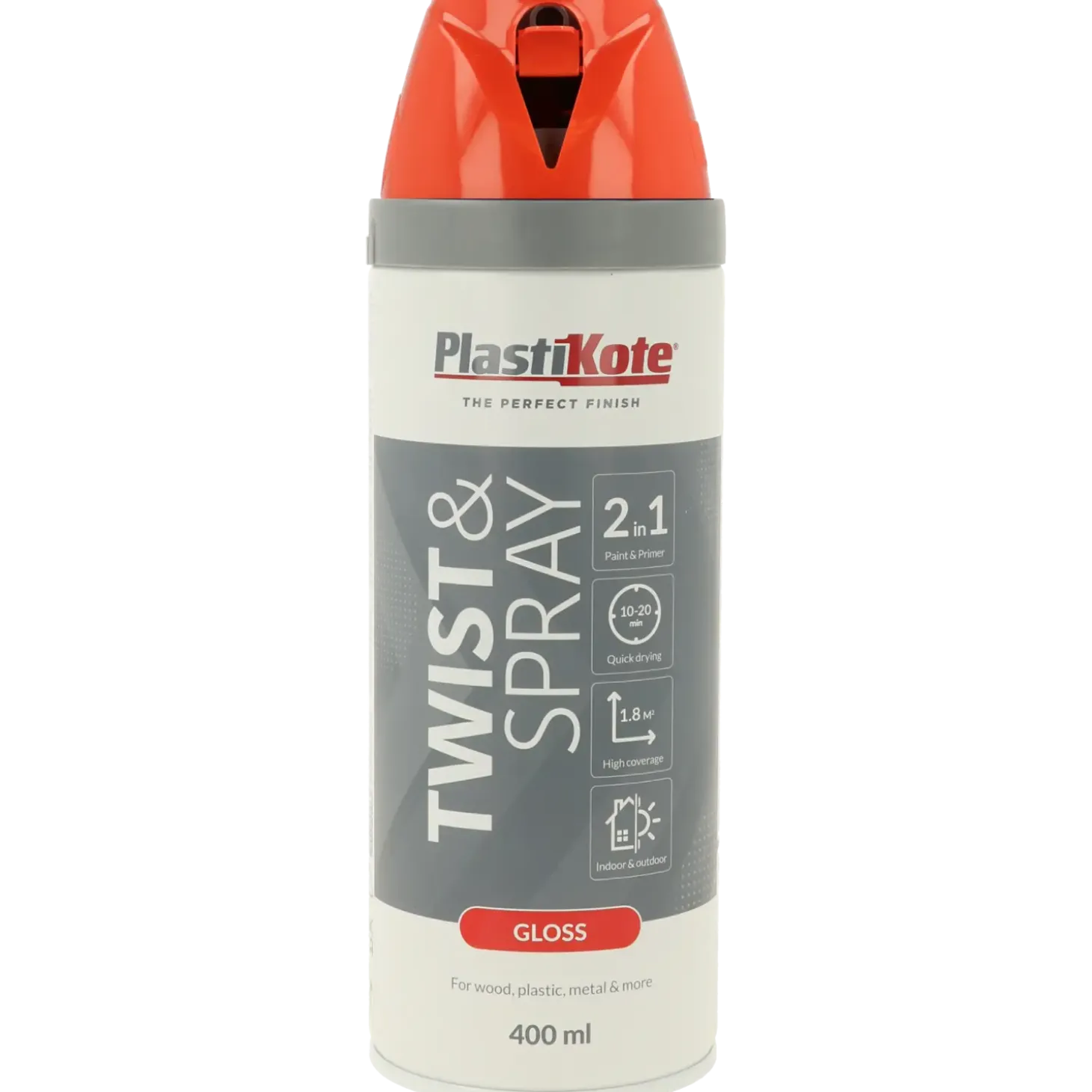 Plasti-Kote twist spraymaling 400 ml blank orange
