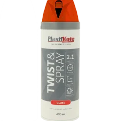 Plasti-Kote twist spraymaling 400 ml blank postrød