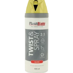 Plasti-Kote twist spraymaling 400 ml blank gul
