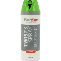 Plasti-Kote twist spraymaling 400 ml blank grøn