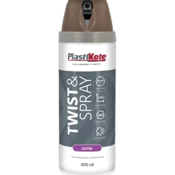 Plasti-Kote twist spraymaling 400 ml satin kastanjebrun
