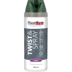 Plasti-Kote twist spraymaling 400 ml satin grøn