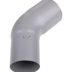 Plastmo bøjning 75 mm, 45° grå