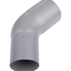 Plastmo bøjning 90 mm, 45° grå