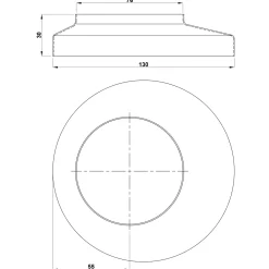 Plastmo brøndkrave zink 75/130 mm