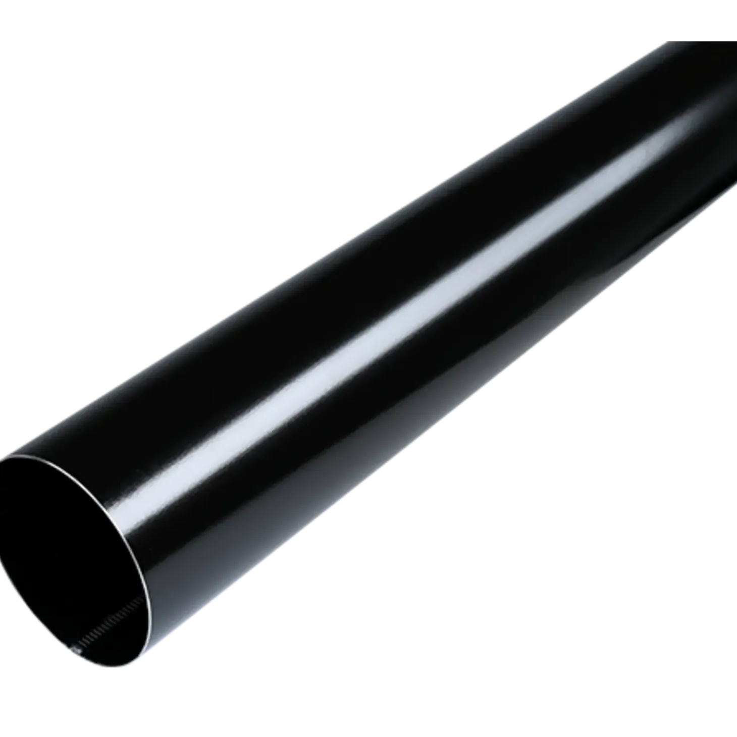 Plastmo nedløbsrør 75mm x 3m stål sort