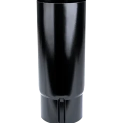 Plastmo sokkelknæ lige nedførsel 75 mm stål sort