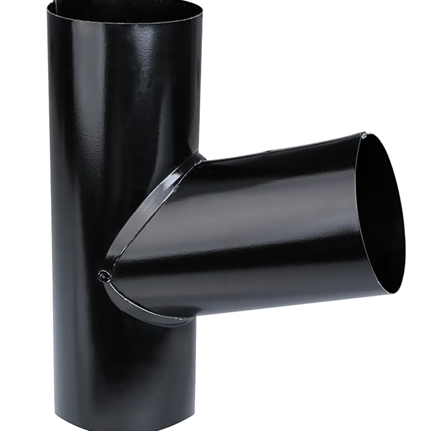Plastmo Sort Stål grenrør 75 mm 70°