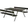 PLUS Alpha bord/bænkesæt m/2 ryglæn 177 cm RePlast Sort