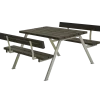 PLUS Alpha bord/bænkesæt m/2 ryglæn 118 cm RePlast Sort