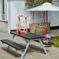 Plus Alpha Junior Bord/Bænkesæt 177 cm sort