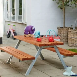 Plus Alpha Junior Bord/Bænkesæt 177 cm sort