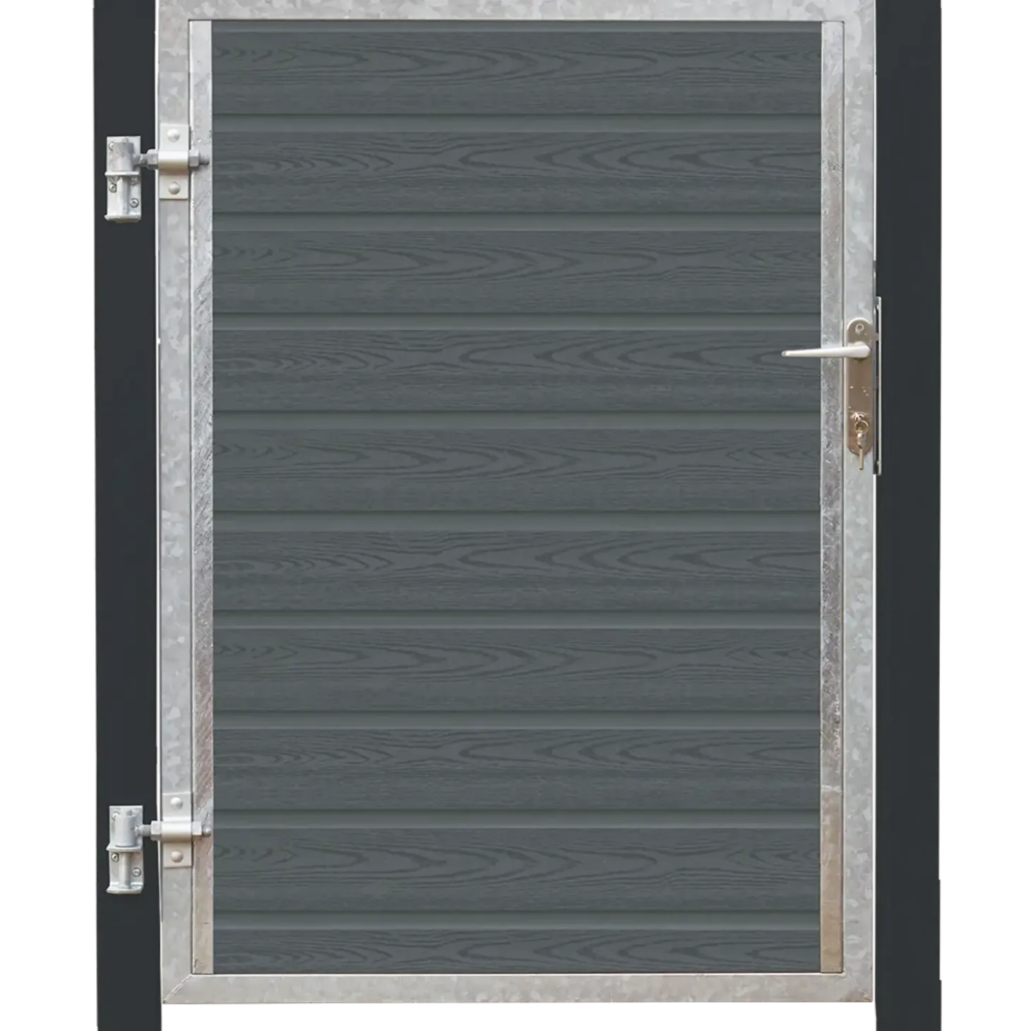 Plus Artura enkeltlåge m/stålstolpe venstrehængt 99x95 cm gråsort