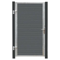 Plus Artura enkeltlåge m/stålstolpe venstrehængt 99x95 cm gråsort