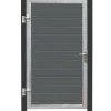 PLUS Artura komposit enkeltlåge 115×175 cm venstrehængt m/gråsorte stolper til nedstøbning