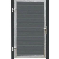 PLUS Artura komposit enkeltlåge 115×175 cm venstrehængt m/gråsorte stolper til nedstøbning