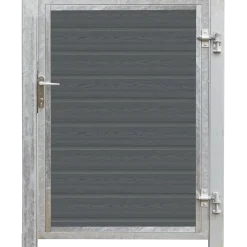 PLUS Artura komposit enkeltlåge 115×135 cm højrehængt m/stolper til nedstøbning