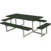 Plus Basic bord/bænkesæt med 2 påbygninger 260 cm trykimp