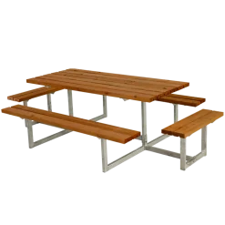 Plus Basic bord/bænkesæt med 2 påbygninger 260 cm trykimp