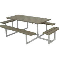 Plus Basic bord/bænkesæt med 2 påbygninger 260 cm trykimp