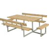 Plus Basic Bord/Bænkesæt m/2 ryglæn og 2 påbygninger 260 cm ThermoWood®
