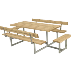 Plus Basic Bord/Bænkesæt m/2 ryglæn og 2 påbygninger 260 cm ThermoWood®
