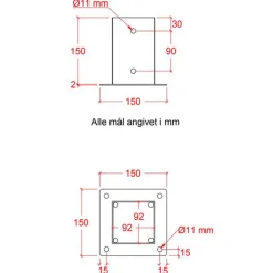 Plus bolte Ø10x65 mm 4 stk varmgalvaniseret