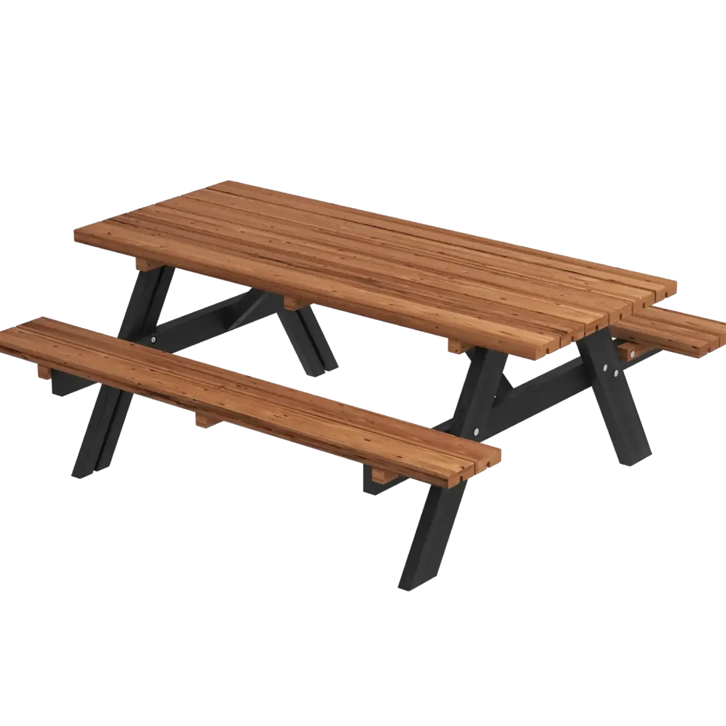 PLUS Bord/bænkesæt 177 cm Gyldenbrun/Sort ThermoWood®/sort
