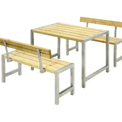 Plus Cafe Plankesæt med 2 ryglæn 127 cm trykimp