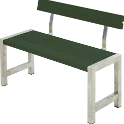 Plus Café plankebænk med 1 ryglæn 127 cm trykimp