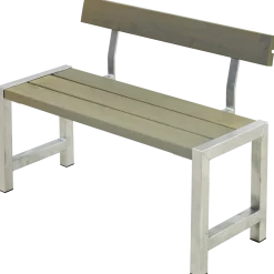 Plus Café plankebænk med 1 ryglæn 127 cm trykimp